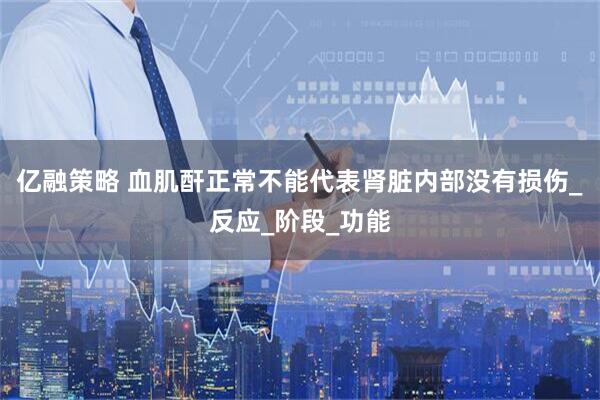亿融策略 血肌酐正常不能代表肾脏内部没有损伤_反应_阶段_功能