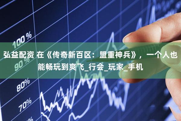 弘益配资 在《传奇新百区：盟重神兵》，一个人也能畅玩到爽飞_行会_玩家_手机