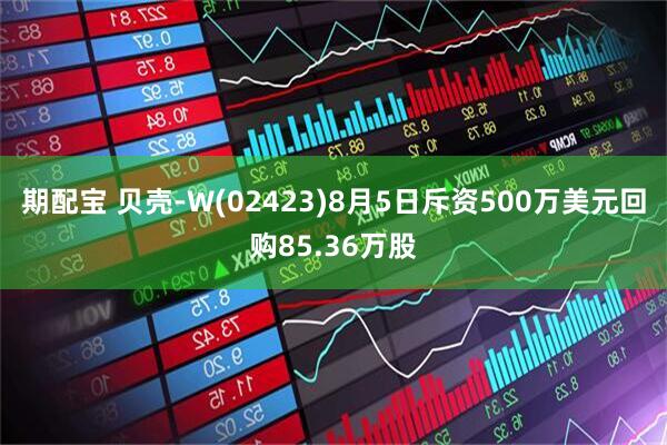 期配宝 贝壳-W(02423)8月5日斥资500万美元回购85.36万股